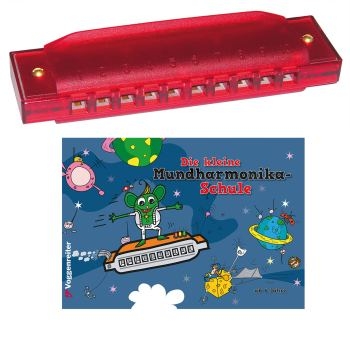 Das bunte Mundharmonika-Set: Die kleine Mundharmonikaschule + Instrument