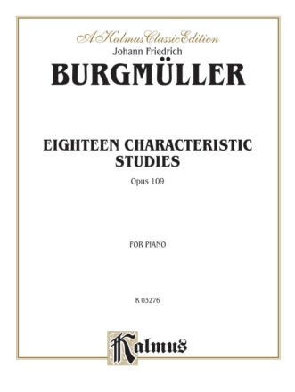 Burgmueller 18 Studies Op.109  P  Kalmus Classic Series