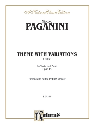 Paganini Kreisler Theme & Var. V  Kalmus Classic Series