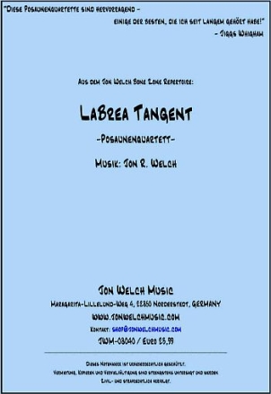 Labrea Tangent fr 4 Posaunen Partitur und Stimmen
