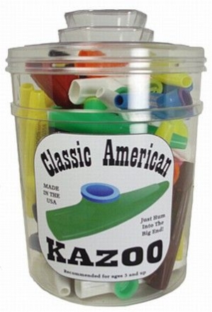 Kazoo aus Kunststoff (Behälter mit 50 Stk, Instrumente einzeln in Folie verpackt) 