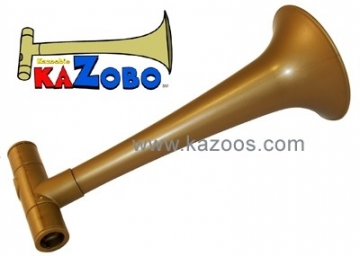 Kazobo (Kazoo aus Kunststoff mit 2 Membranen, mit groem Schallbecher) Lnge 25cm, goldfarben