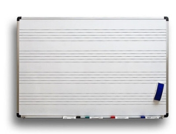 Notentafel 120x80cm 4 Notenliniensystem einseitig, Wandmontage