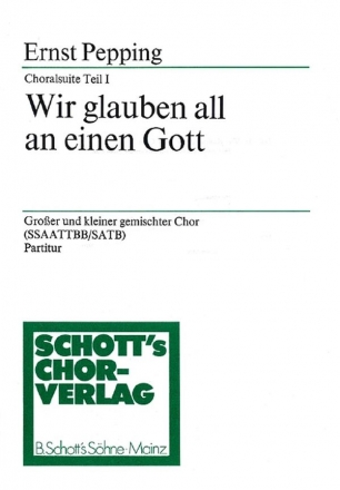 Choralsuite Teil I fr gemischten Chor (SATB/SSAATTBB) Chorpartitur