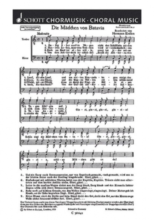 Drei Shanties und Seemannslieder fr Mnnerchor (TTBB), Akkordeon ad libitum Chorpartitur