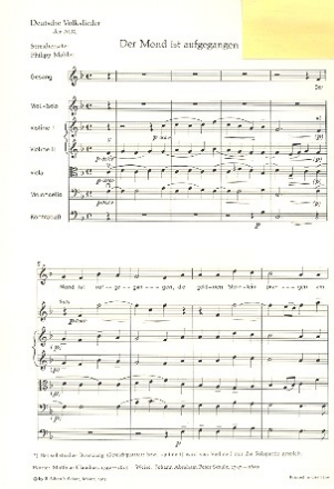 Deutsche Volkslieder Nr.5-6 fr Gesang (Chor), 2 Violinen, Viola, Violoncello und Kontrabass Spielpartitur