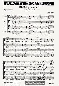 Jenner, Gustav: Die Zeit geht schnell fr gemischten Chor (SATB) Chorpartitur