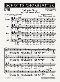 Drei gute Dinge fr gemischten Chor (SATB) Chorpartitur