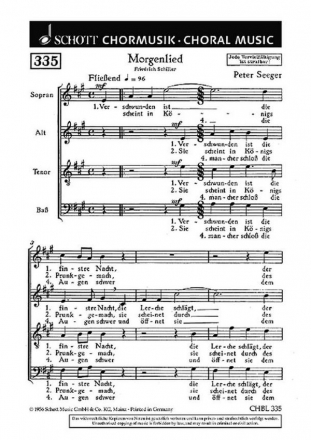 Morgenlied fr gemischten Chor Chorpartitur