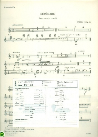 Srnade op.65 fr Kammerorchester Stimmensatz (Streicher 4-4-2-2-2)