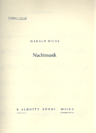 Nachtmusik fr Sologitarre, Gitarrenchor, Streichorchester und Schlagzeug Stimmensatz - 7 Gitarren, 2 Schlagzeuge I-II, 3 Violinen I-III, 2 Viol