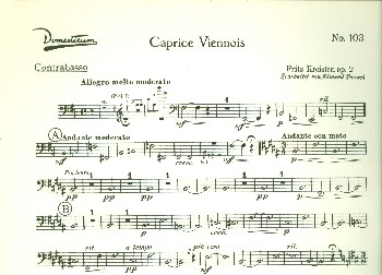 Caprice viennois op.2 fr Salonorchester Kontrabass