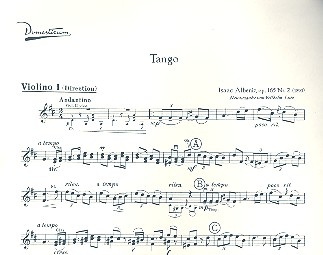 Tango op. 165/2 fr Salonorchester Einzelstimme - Violine I