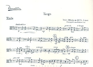 Tango op. 165/2 fr Salonorchester Einzelstimme - Viola