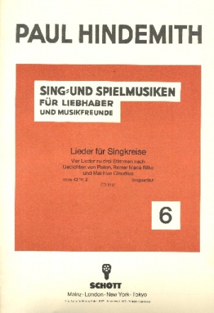 Lieder fr Singkreise op.43,2 fr gem Chor (SAM) a cappella Partitur