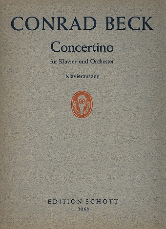 Concertino fr Klavier und Orchester fr 2 Klaviere Spielpartitur