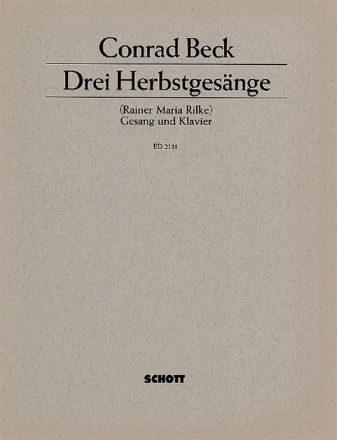 3 Herbstgesnge fr Singstimme und Klavier (Orgel)