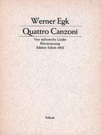 Quattro Canzoni fr hohe Singstimme und Orchester Klavierauszug