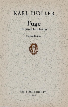 Fuge fr Streichorchester Studienpartitur