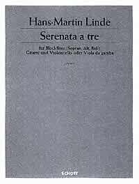 Linde, Hans-Martin: Serenata a tre fr 3 Blockflten (SAT), Gitarre und Violoncello (Viola da gamba) Partitur und Stimmen