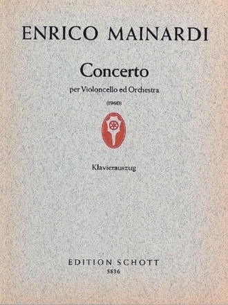 Concerto fr Violoncello und Orchester Klavierauszug mit Solostimme