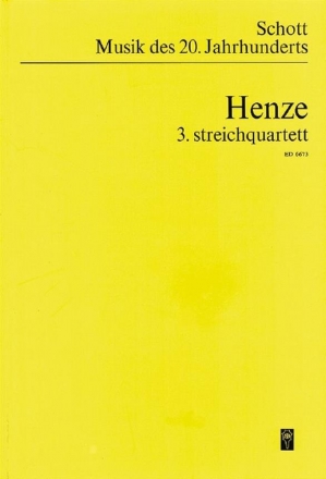 3. Streichquartett fr Streichquartett Studienpartitur