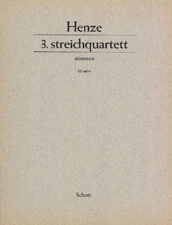 3. Streichquartett fr Streichquartett Stimmensatz