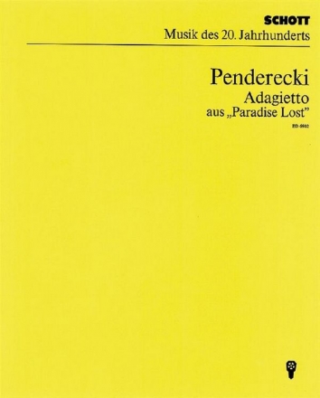 Adagietto fr Orchester Studienpartitur