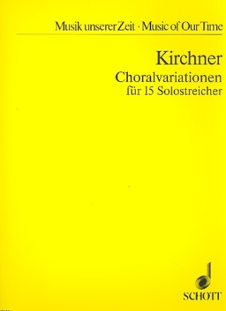 Choralvariationen fr 15 Solostreicher Studienpartitur