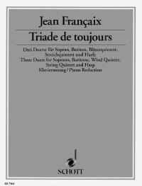 Triade de toujours fr Sopran, Bariton, Blserquintett, Streichquintett und Harfe Klavierauszug
