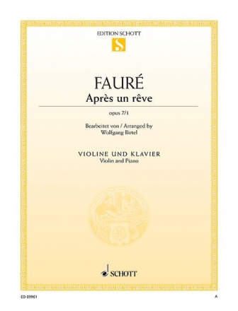 Aprs un rve op.7,1 fr Violine und Klavier