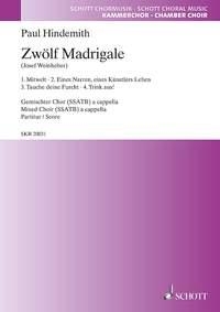 Hindemith, Paul: Zwlf Madrigale Heft 1 fr gemischten Chor (SSATB) Chorpartitur