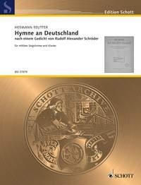 Hymne an Deutschland fr mittlere Singstimme und Klavier
