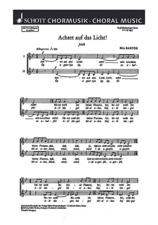 18 Chorlieder fr Frauenchor oder Kinderchor (SA) Chorpartitur