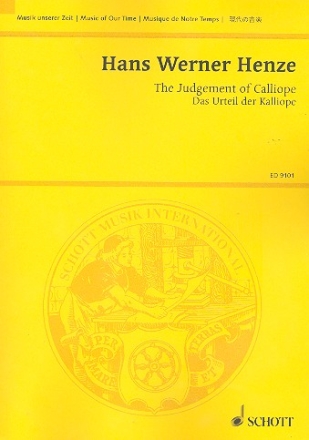 Das Urteil der Kalliope Ein Satyrspiel von W. H. Auden und Chester Kallman Studienpartitur