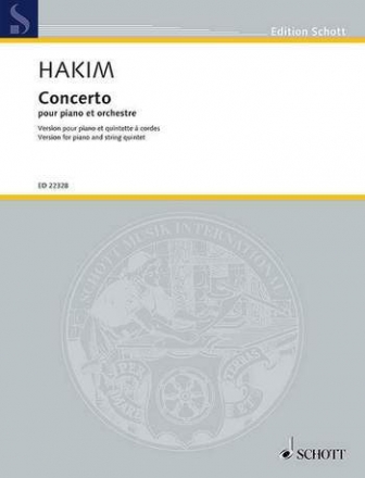 Konzert fr Klavier und Orchester fr Klavier, 2 Violinen, Viola, Violoncello und Kontrabass (Partitur u