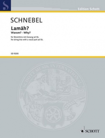 Lamah fr Violine, Viola und Violoncello (Gesang (hoch/mittel) ad lib) Partitur und Stimmen