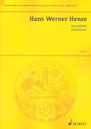 Moralitten fr gemischten Chor (SATB) mit Soli (AB), Sprecher und kleines Orchest Studienpartitur