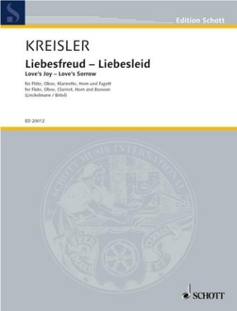 Liebesfreud Liebesleid fr Flte, Oboe, Klarinette, Horn und Fagott Partitur und Stimmen