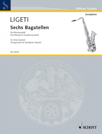 6 Bagatellen fr Holzblserquintett fr 4 Saxophone (SATBar) Partitur und Stimmen