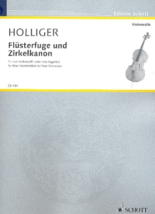 Flsterfuge und Zirkelkanon fr 4 Violoncelli (4 Fagotte) Partitur und Stimmen