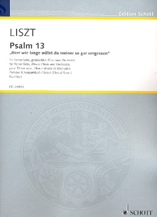 Psalm 13 fr Tenor, gemischter Chor und Orchester Orgelauszug - (Chorpartitur)