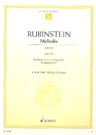 Melodie op. 3/1 fr Violine und Klavier