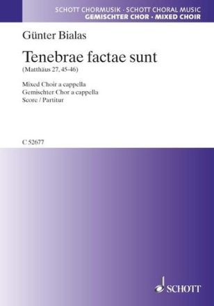 Tenebrae factae sunt fr gemischten Chor (SATB) Chorpartitur