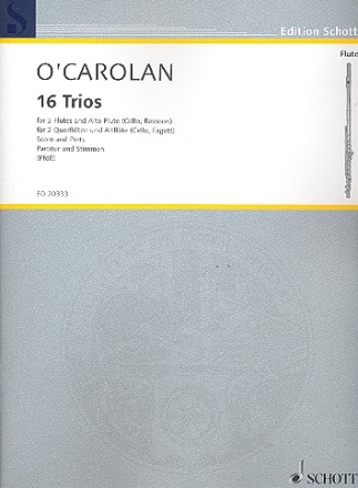 16 Trios für 2 Flöten und Altflöte (Violoncello/Fagott) Partitur und Stimmen