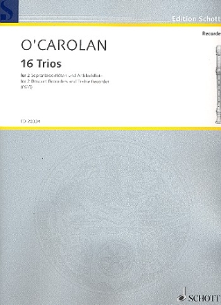 16 Trios fr 2 Sopranblockflten und Altblockflte Partitur und Stimmen
