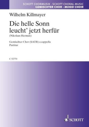 Die helle Sonn leucht' jetzt herfr fr gem Chor a cappella Partitur