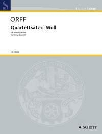Quartettsatz c-Moll fr Streichquartett Partitur und Stimmen