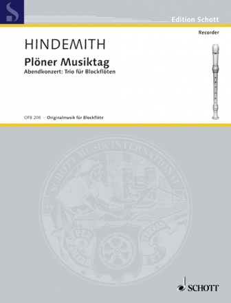 Plner Musiktag fr 3 Blockflten (SAA oder SAT) Partitur und Stimmen