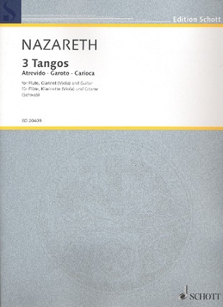 3 Tangos fr Flte, Klarinette in B (Viola) und Gitarre Partitur und Stimmen